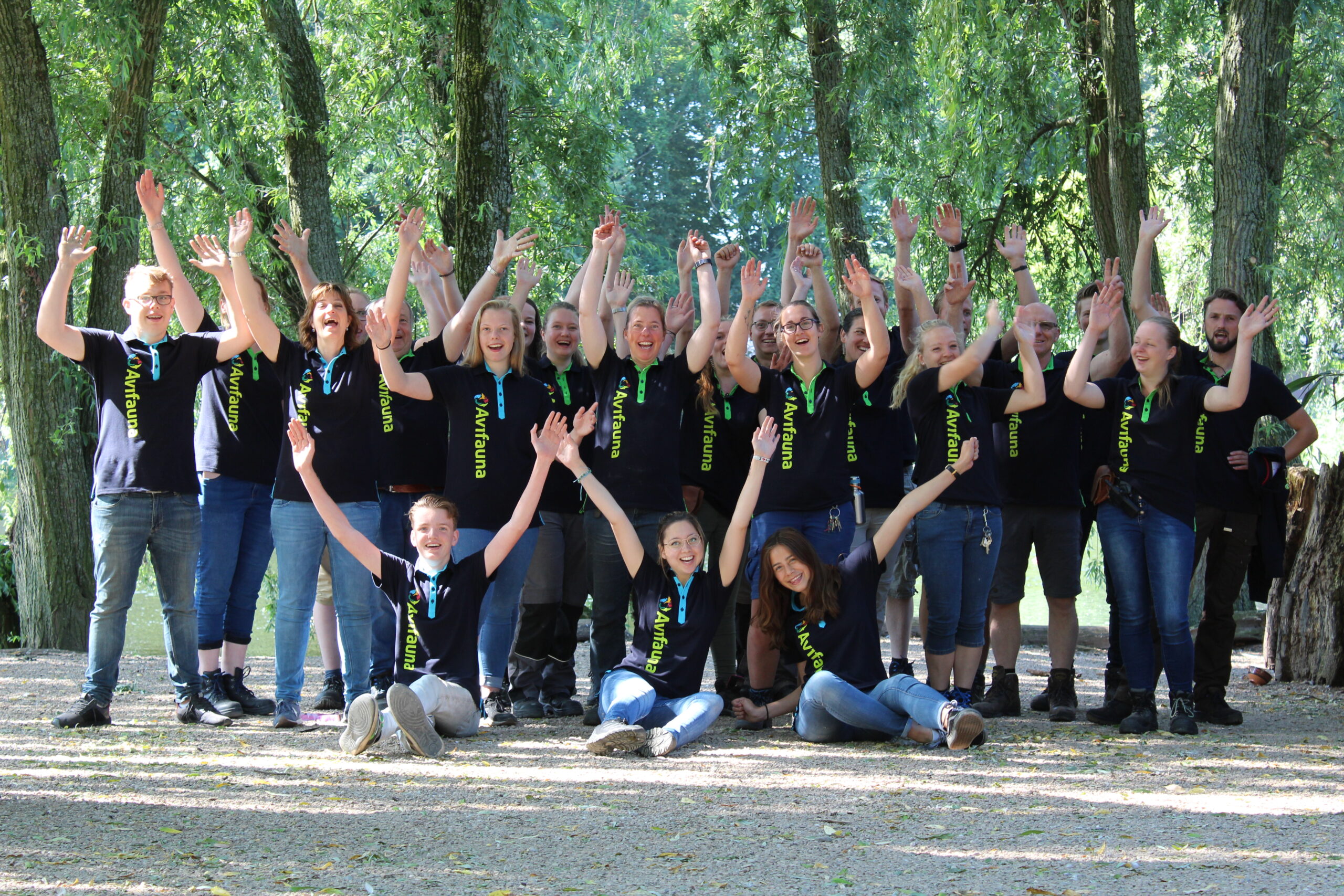 Personeel in het park